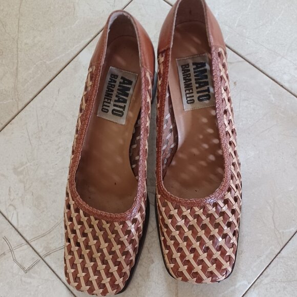Amato Baranello Shoes - Vintage 70s‎ Amato Barabello woven Shoes 6.5 Brazil